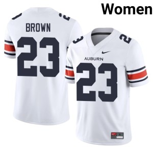Women's College Football #23 Replica Ronnie Brown White Auburn Jersey 811940-737