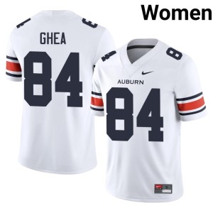 Women's 2026-27 Ryan Ghea Auburn University Tigers College Football #84 White Jerseys 724020-196