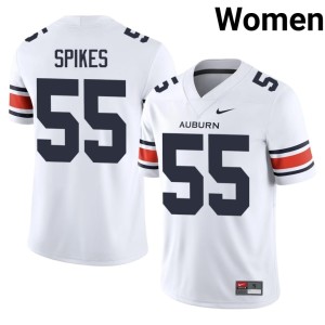 Women's Takeo Spikes Auburn University Tigers #55 College Football 2026 White Jersey 832537-782