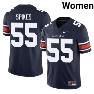 Womens Limited College Football Takeo Spikes Navy #55 Auburn University Tigers Jersey 983579-829