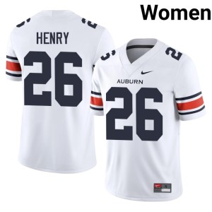 Women's War Eagle White College Football #26 Official Wayne Henry Jerseys 374989-860