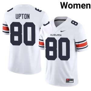 Womens Stitched Will Upton College Football #80 White Auburn University Jerseys 484372-408
