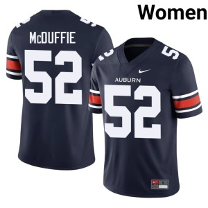 Womens Auburn University College Football #52 William Grier McDuffie Player Navy Jersey 782969-189