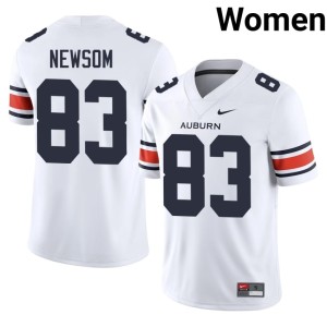 Women Xavier Newsom #83 White Stitched College Football Auburn Jersey 657516-922