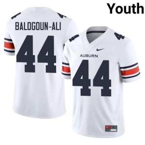 Youth #44 White Adam Balogoun-Ali Stitched College Football Auburn Jerseys 557660-900