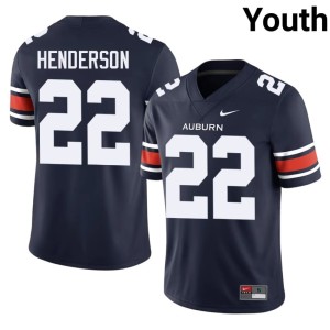 Youth #22 Auburn War Eagles Replica Alvin Henderson College Football Navy Jerseys 244739-433
