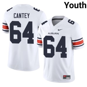 Youth White Auburn Tigers College Football Benton Cantey #64 Alumni Jersey 999294-312