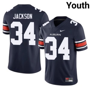 Youth Navy Bo Jackson #34 College Football Replica Tigers Jersey 600286-768