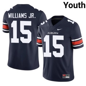 Youth #15 Stitched AU College Football Brian Williams Jr. Navy Jerseys 647669-788