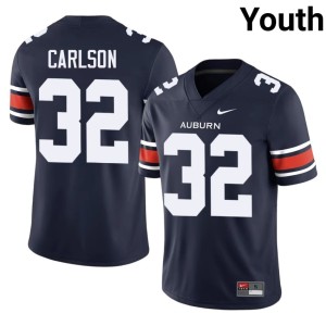 Youth College Football Replica Navy #32 AU Cade Carlson Jerseys 700398-149