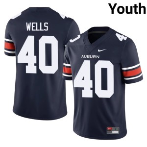 Youth College Football Tigers Navy Player #40 Chris Wells Jersey 660153-370