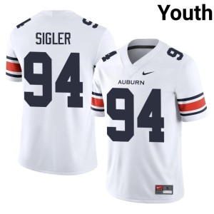 Youth White Cody Sigler #94 Alumni College Football Auburn Tigers Jerseys 534938-319