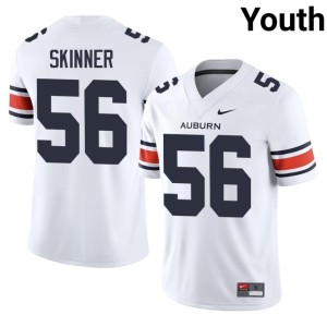 Youth University Auburn White #56 College Football Cole Skinner Jerseys 169212-689
