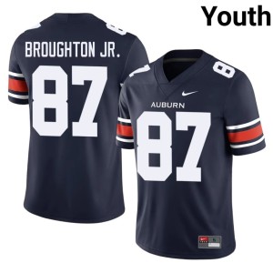 Youth College Football DJ Broughton Jr. #87 Auburn University Tigers Replica Navy Jersey 731099-686