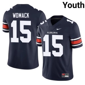 Youth Auburn Navy College Football Stitched #15 Da'Shawn Womack Jerseys 516950-727