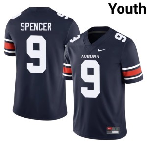 Youth Navy Auburn War Eagles DeShawn Spencer Replica #9 College Football Jersey 607701-750