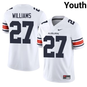 Youth #27 College Football White Auburn University Devin Williams Limited Jerseys 285247-560