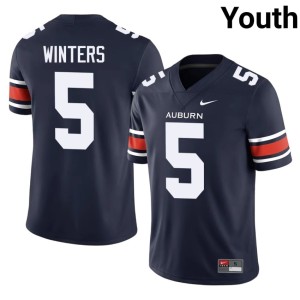 Youth Alumni College Football #5 Tigers Eric Winters Navy Jersey 698918-608
