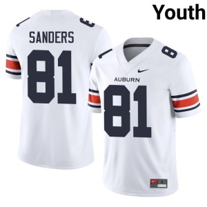 Youth White College Football Frank Sanders Embroidery #81 Auburn War Eagles Jerseys 672720-626