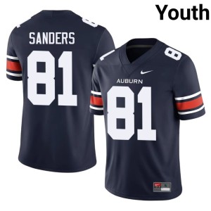 Youth Frank Sanders Navy College Football 2026-27 Auburn Tigers #81 Jersey 978412-896