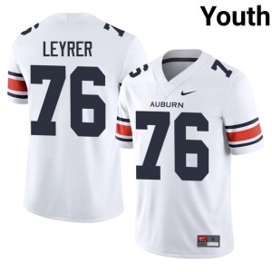 Youth Embroidery Auburn War Eagles White College Football Jack Leyrer #76 Jerseys 296856-535