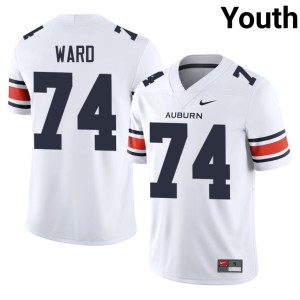 Youth #74 Jacobe' Ward Auburn War Eagles Embroidery College Football White Jerseys 201182-441