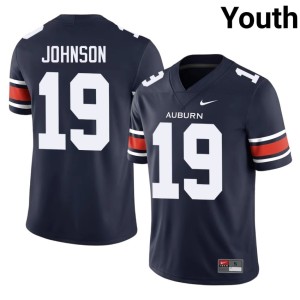 Youth College Football War Eagle Navy #19 Game Jake Johnson Jersey 804738-939