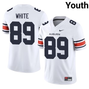 Youth College Football White AU Jake White Alumni #89 Jersey 486822-286