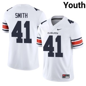 Youth College Football White #41 Jared Smith Player AU Jersey 678164-302