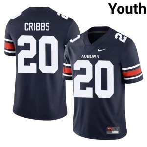 Youth Joe Cribbs Navy 2026 Tigers #20 College Football Jersey 811174-381