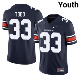Youth College Football Player Kamari Todd #33 Navy Auburn University Jersey 527921-998