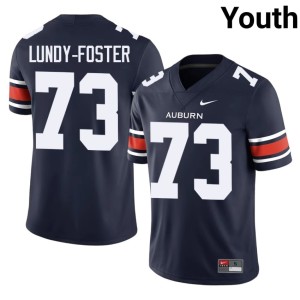 Youth Navy #73 Mykall Lundy-Foster Tigers Official College Football Jersey 492568-376