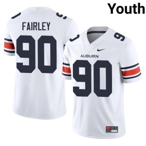 Youth White 2026-27 Auburn War Eagles Nick Fairley #90 College Football Jersey 762126-934