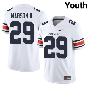 Youth College Football Auburn Embroidery Omar Mabson II #29 White Jersey 808932-555