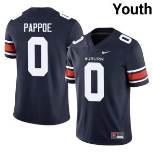 Youth Navy High School Owen Pappoe College Football #0 AU Tigers Jersey 570136-108