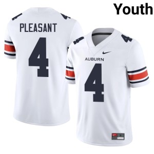 Youth Rayshawn Pleasant White AU Tigers #4 Alumni College Football Jerseys 994272-929