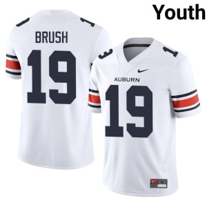Youth White College Football 2026 Rhys Brush #19 Auburn War Eagles Jersey 204384-146