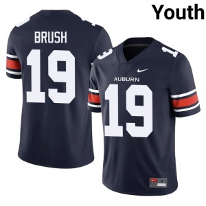 Youth Rhys Brush #19 NCAA College Football Navy Auburn War Eagles Jerseys 423928-684