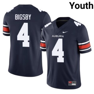 Youth College Football Official Navy #4 Tigers Tank Bigsby Jerseys 737053-156