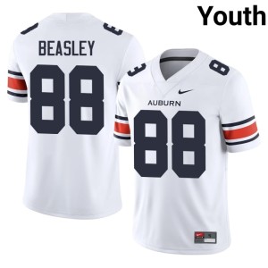 Youth #88 College Football Auburn University NCAA White Terry Beasley Jersey 482696-494