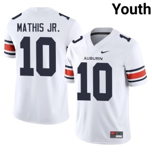 Youth Walter Mathis Jr. #10 College Football Auburn War Eagles Official White Jersey 304401-498