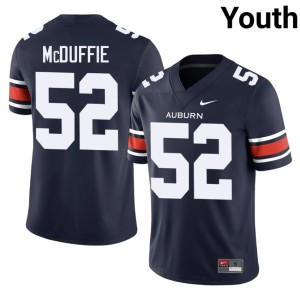 Youth William Grier McDuffie AU Tigers #52 Navy High School College Football Jerseys 282768-262
